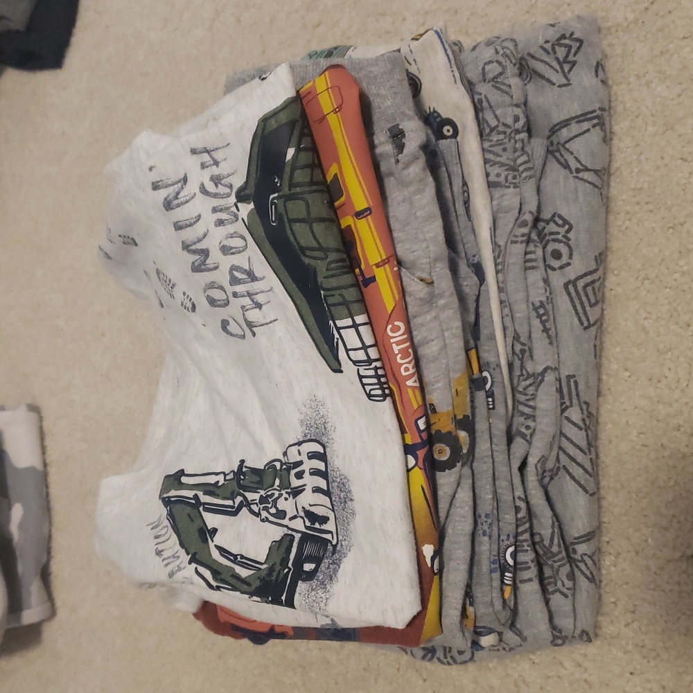 7 Piece Construction Theme 3T Bundle Tops And Bottoms